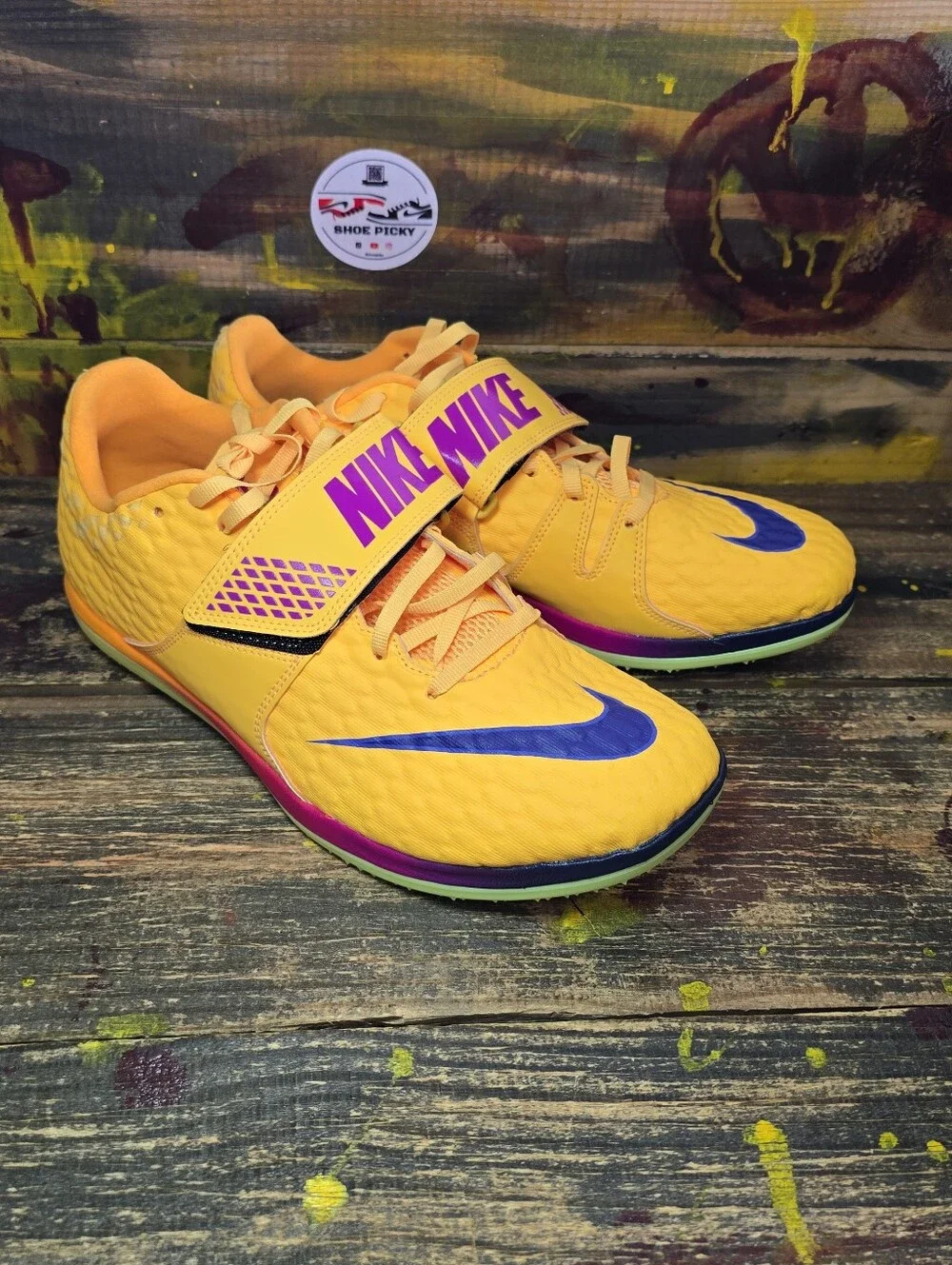 Nike Zoom High Jump Elite Shoes Men's 8.5 Laser Orange Hyper Pink FZ9636-800 New